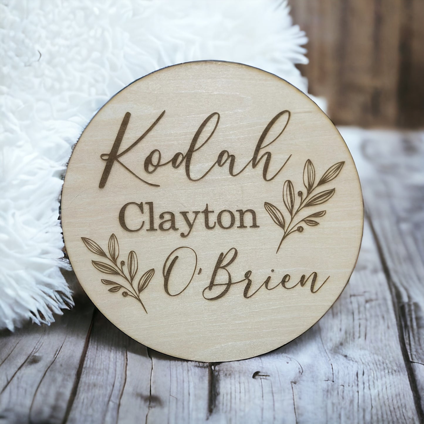 Birth announcement plaques (double or single sided)