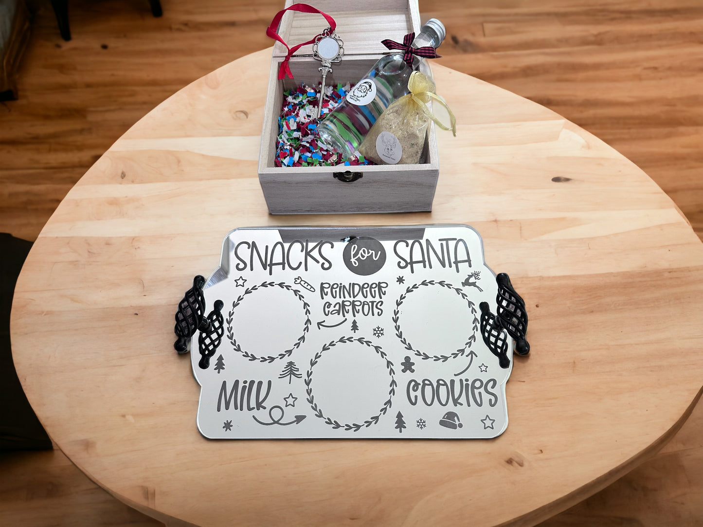 Personalised Santa tray - Mirror acrylic