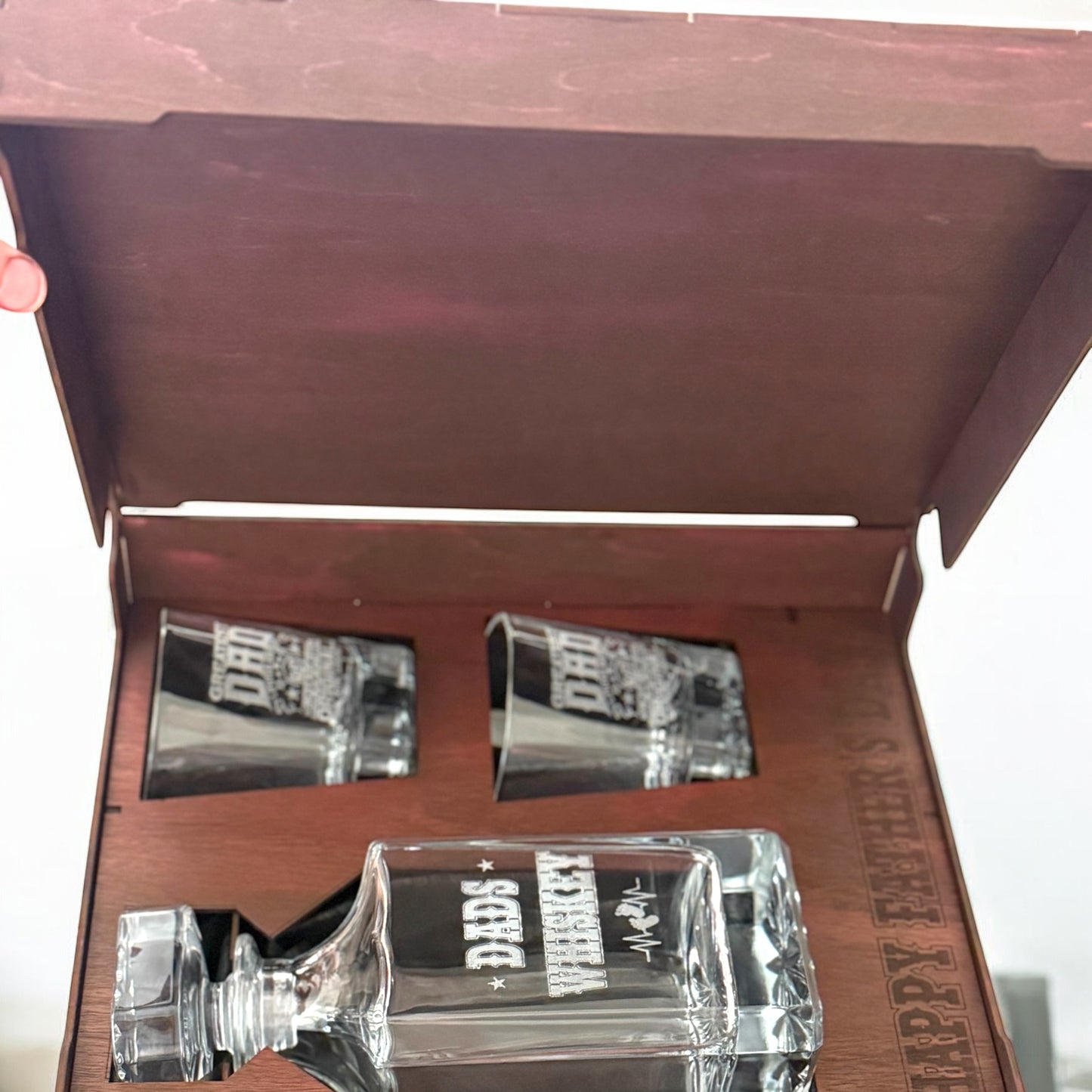 Personalised scotch decanter and glasses set