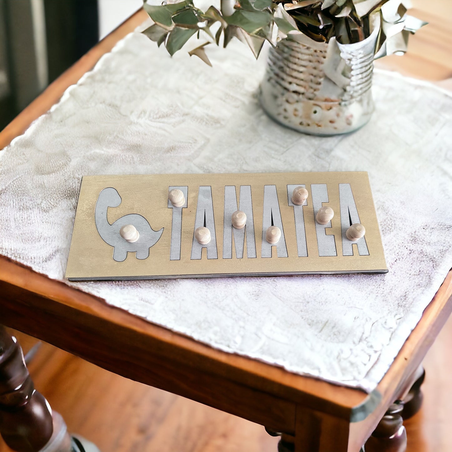 Wooden name puzzles