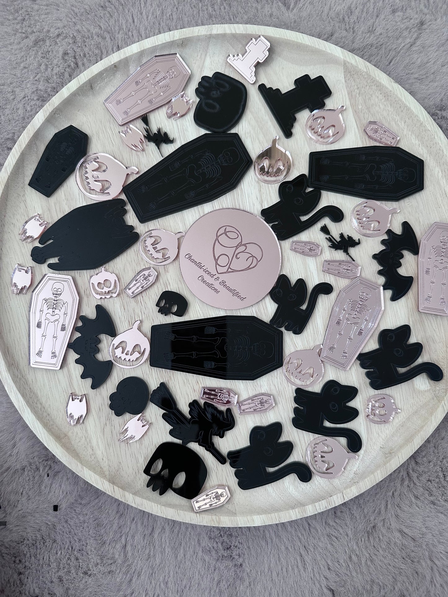 Coffin Acrylic Confetti Decorations
