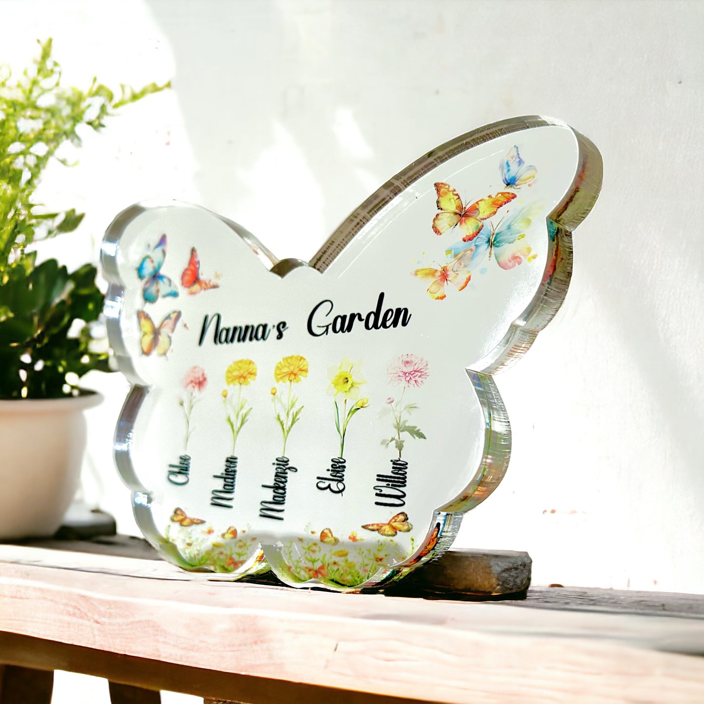 Birth flower butterfly