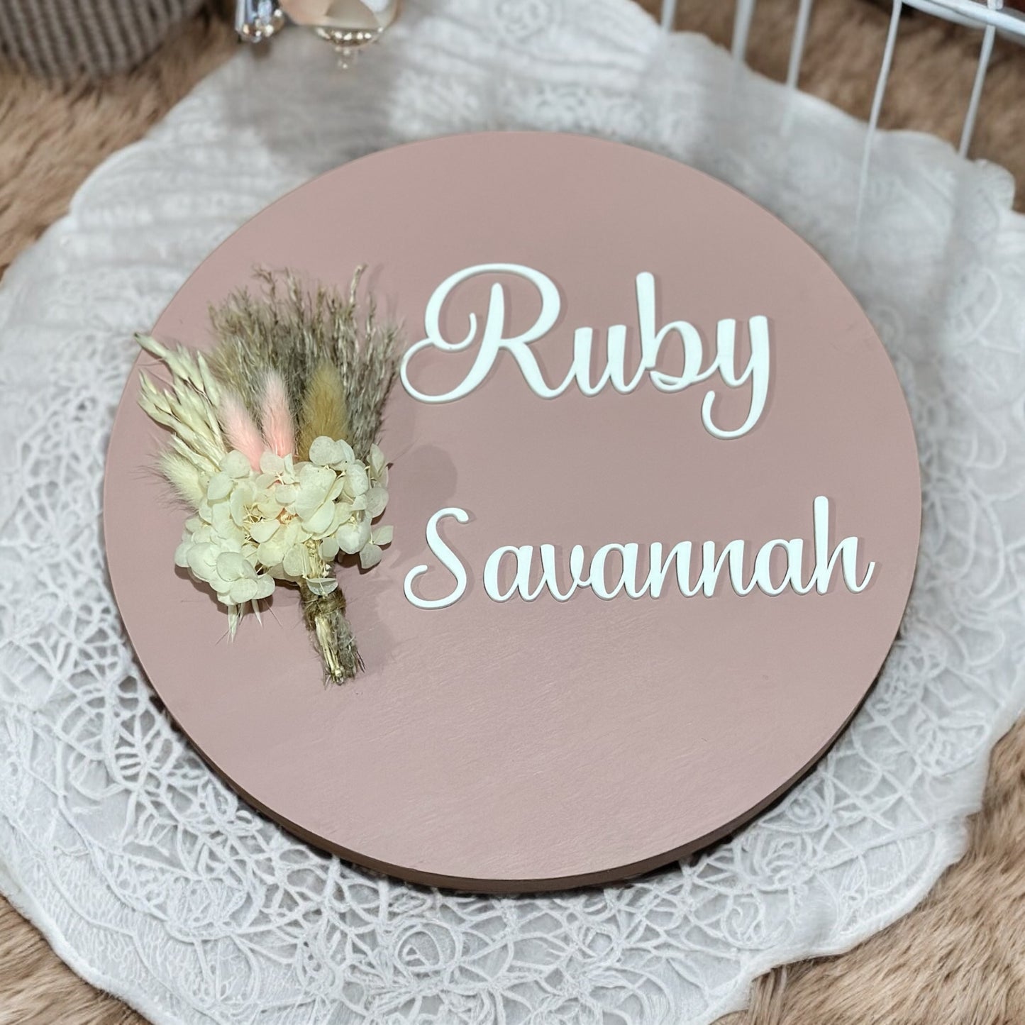 Birth announcement plaques (double or single sided)