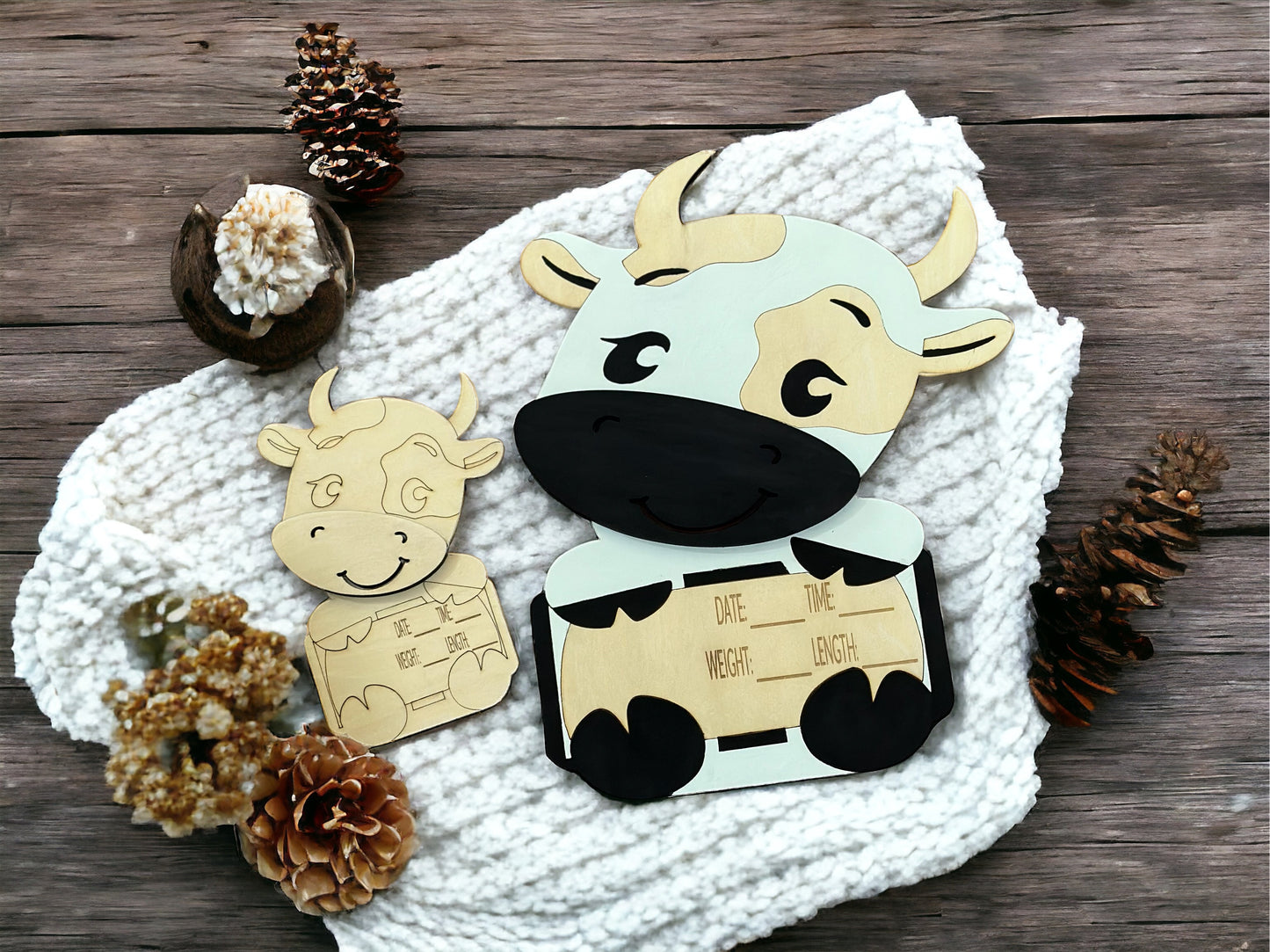 Birth announcement plaques (double or single sided)