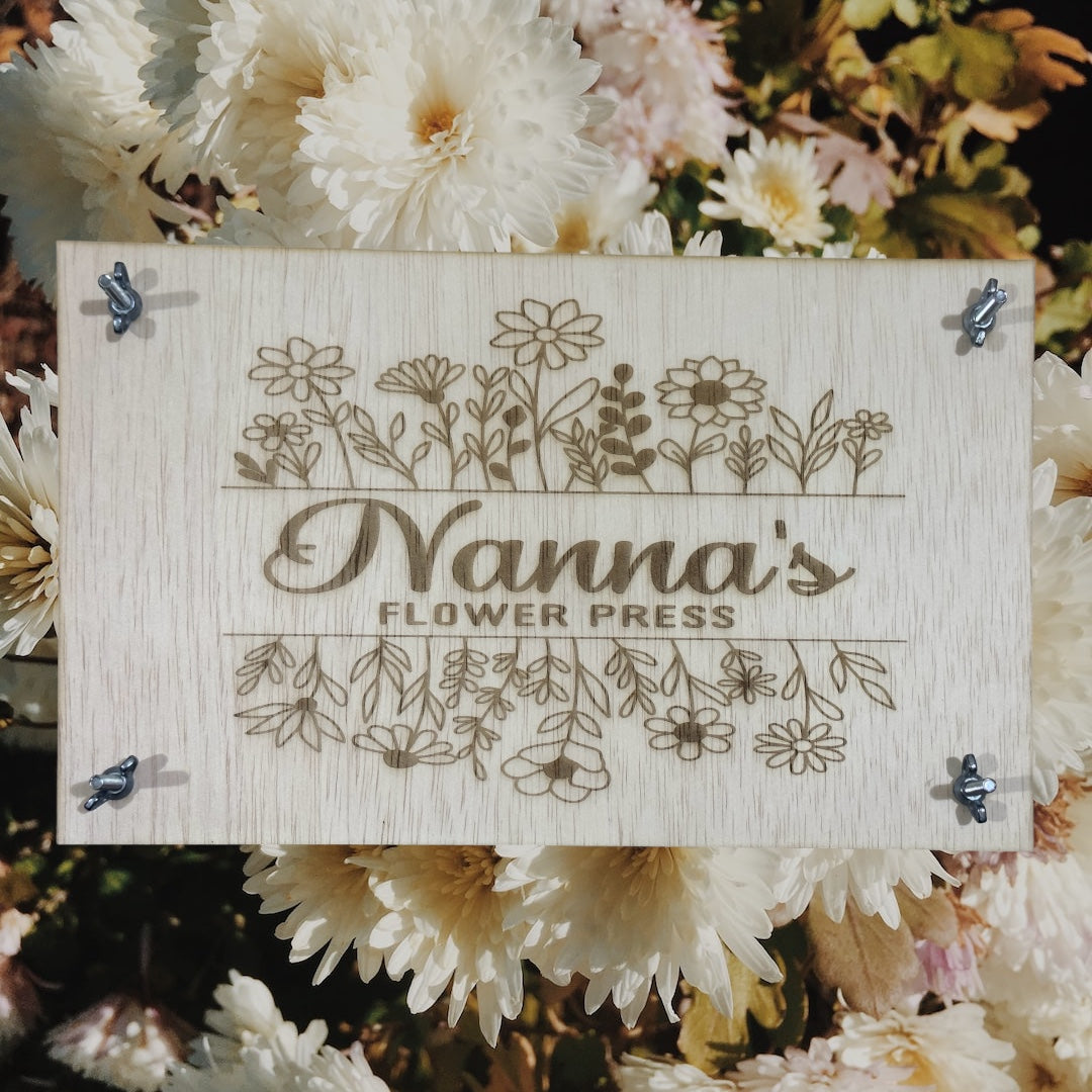 Personalised flower press