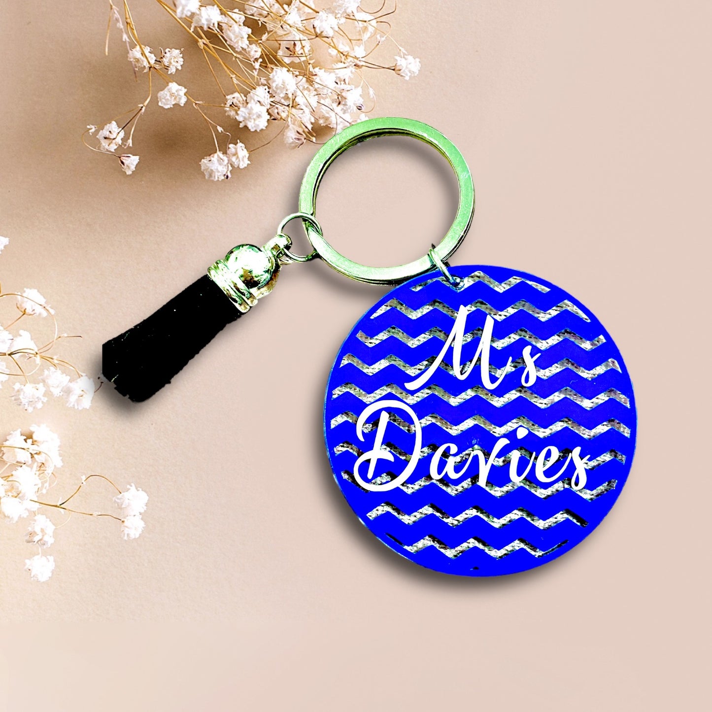 Personalised Key Rings - Acrylic, metal, wood, leather, stainless, bottle opener