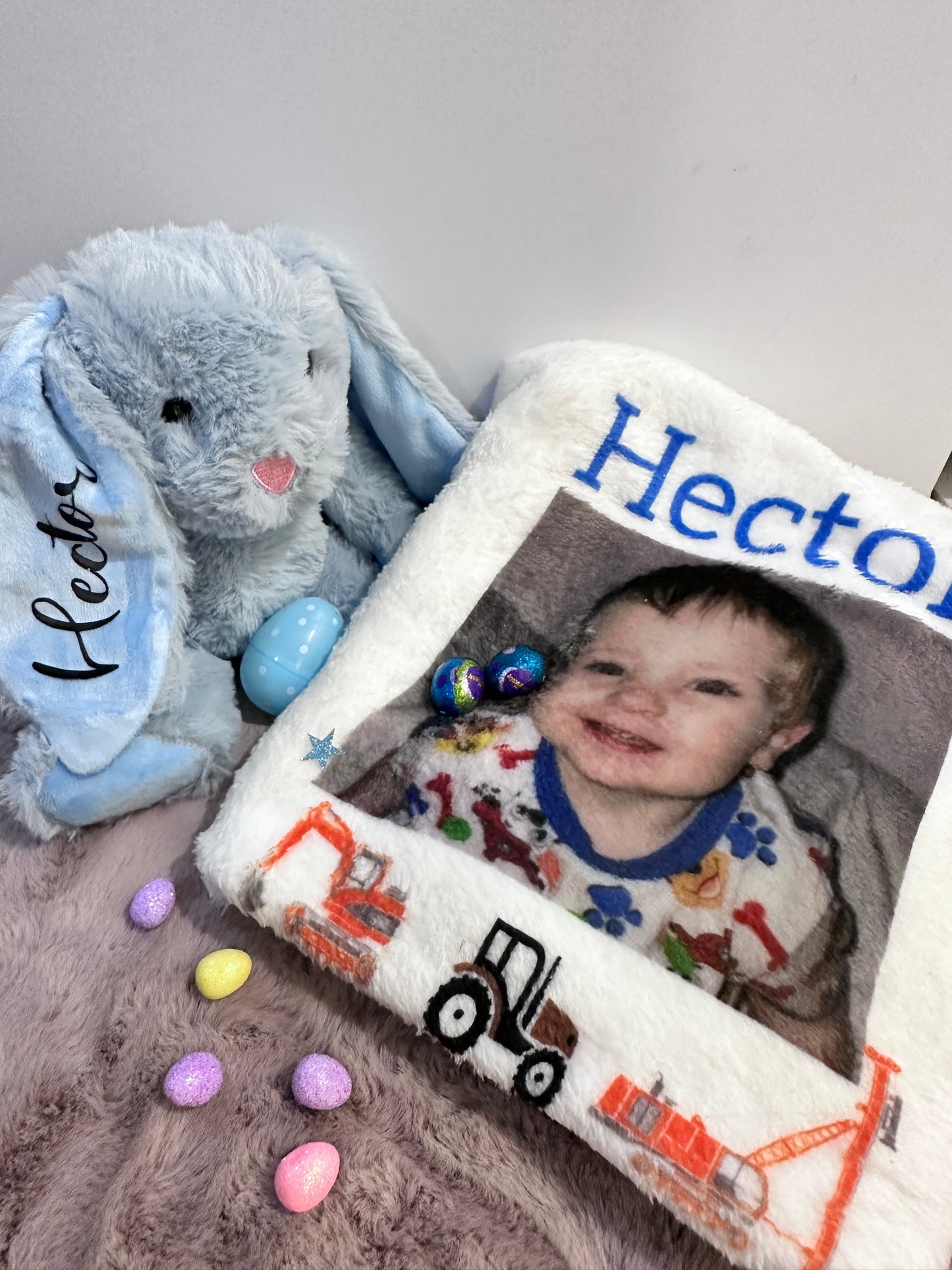 Personalised baby blanket and sheets