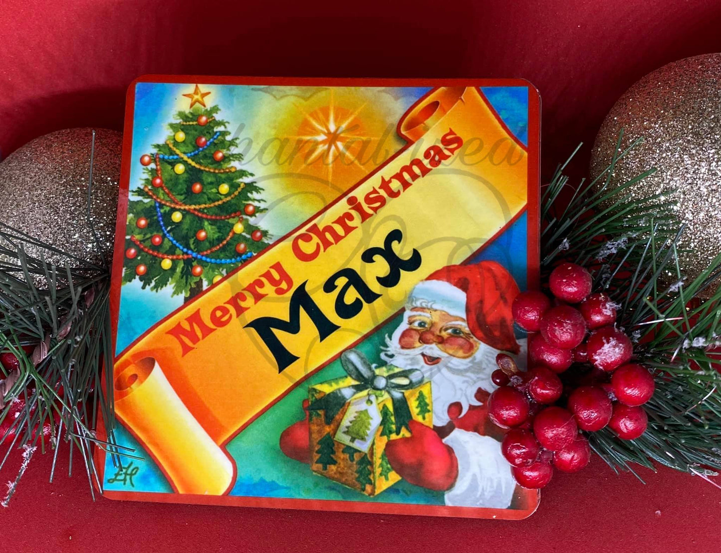 Personalised Christmas Coasters