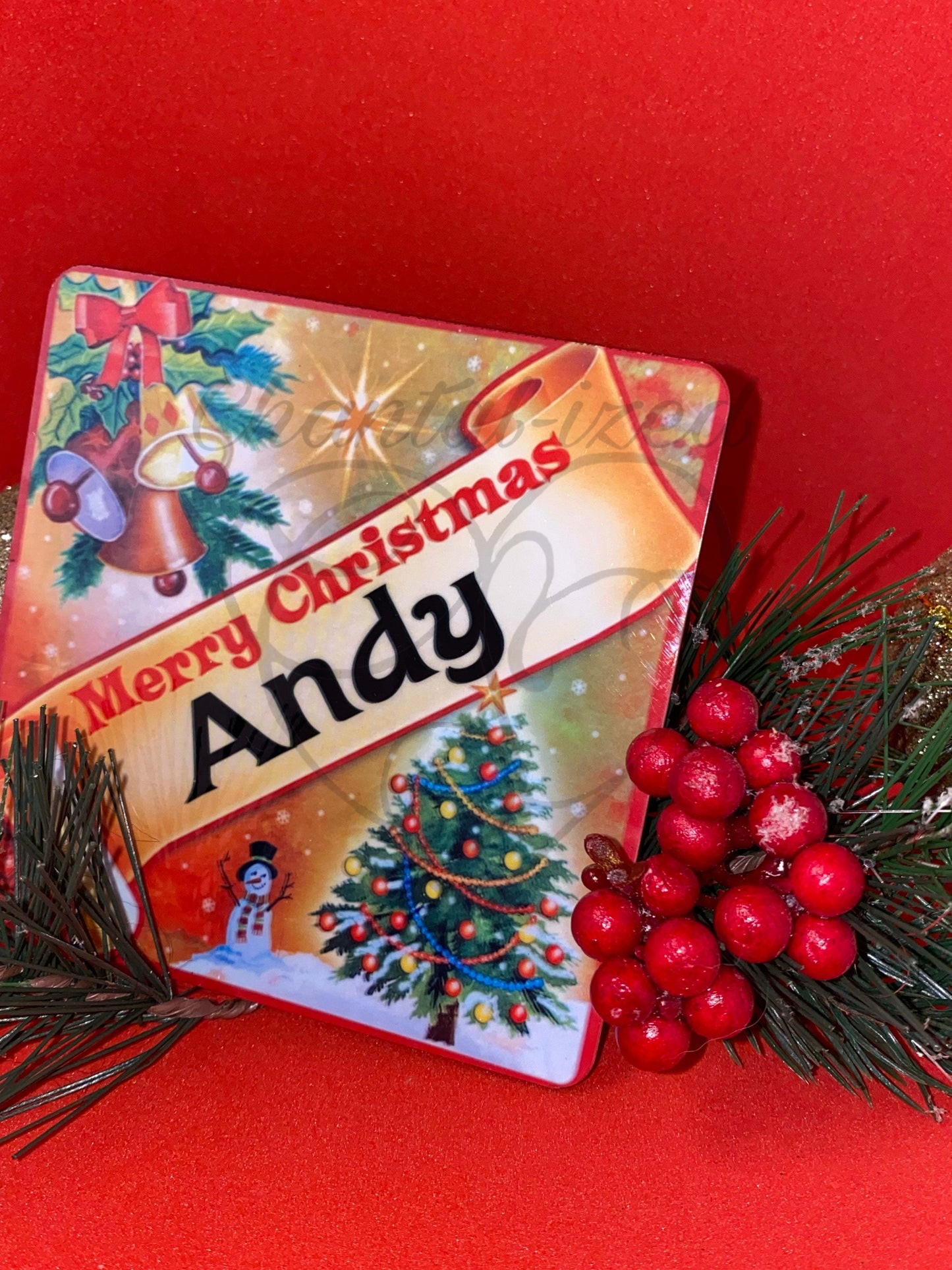 Personalised Christmas Coasters
