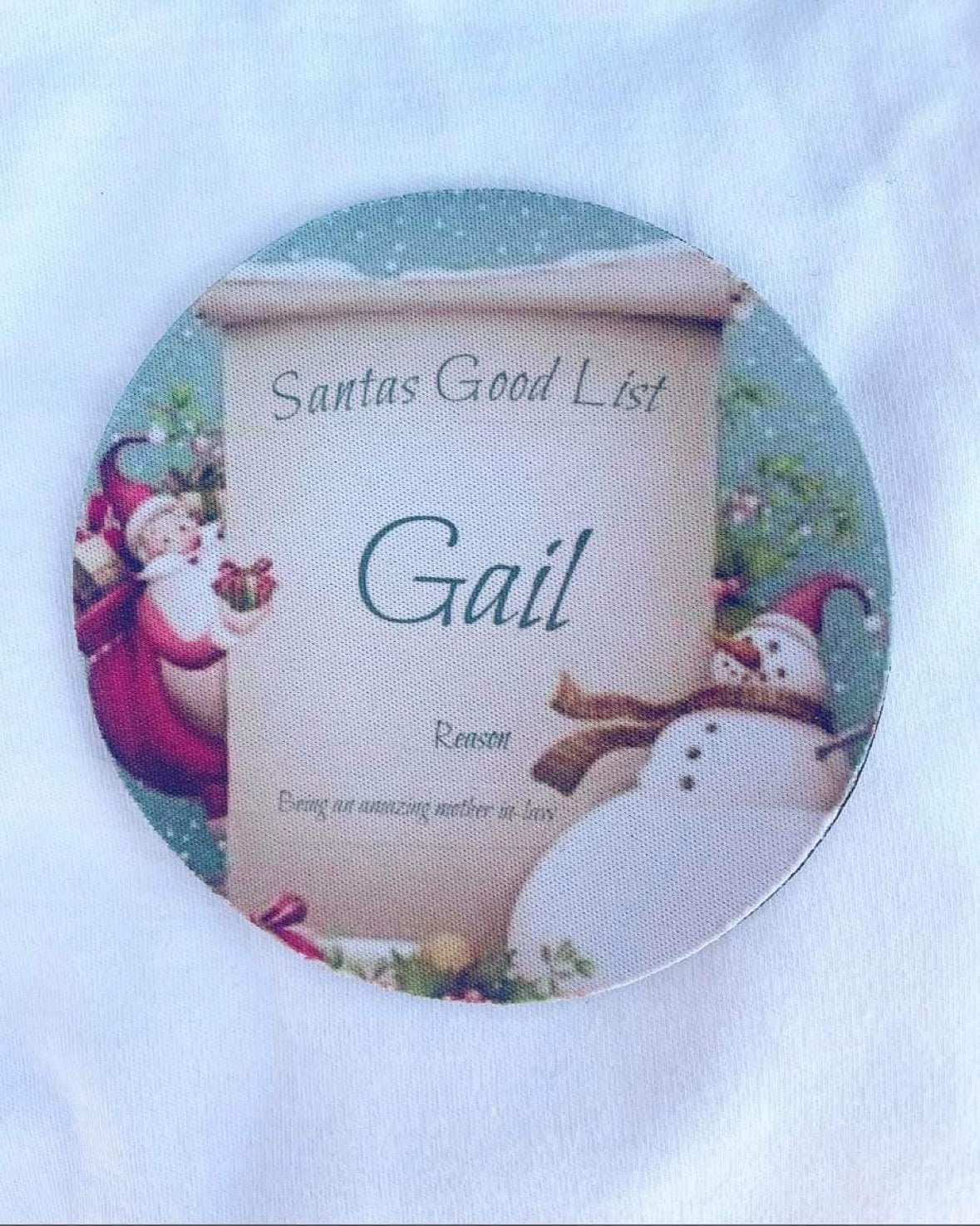 Naughty/good list Christmas coasters