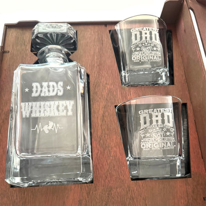 Personalised scotch decanter and glasses set
