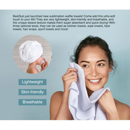 Personalised waffle towels