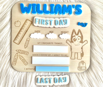 First day & last day of school or daycare boards