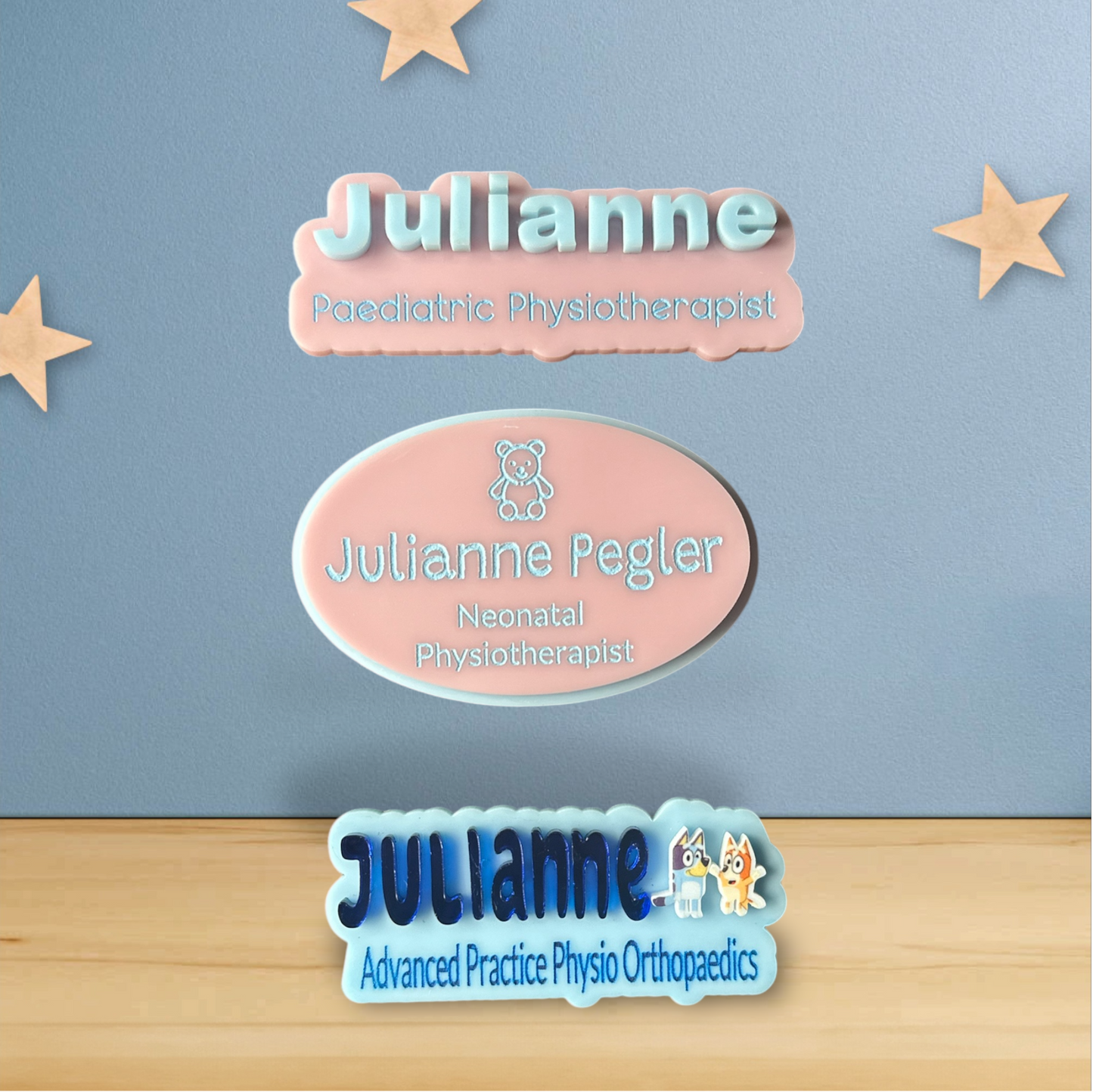 Personalised name badges (all styles)