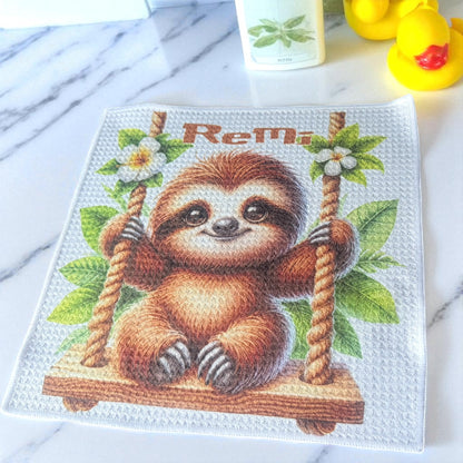 Personalised waffle towels, washers and hand towels