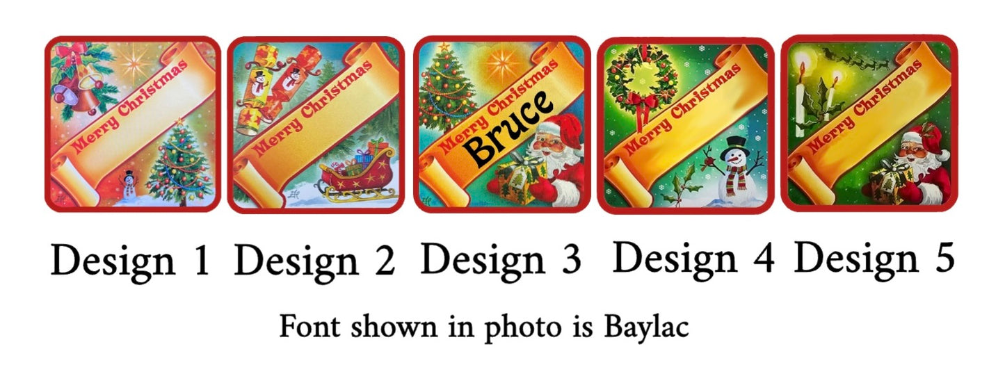 Personalised Christmas Coasters