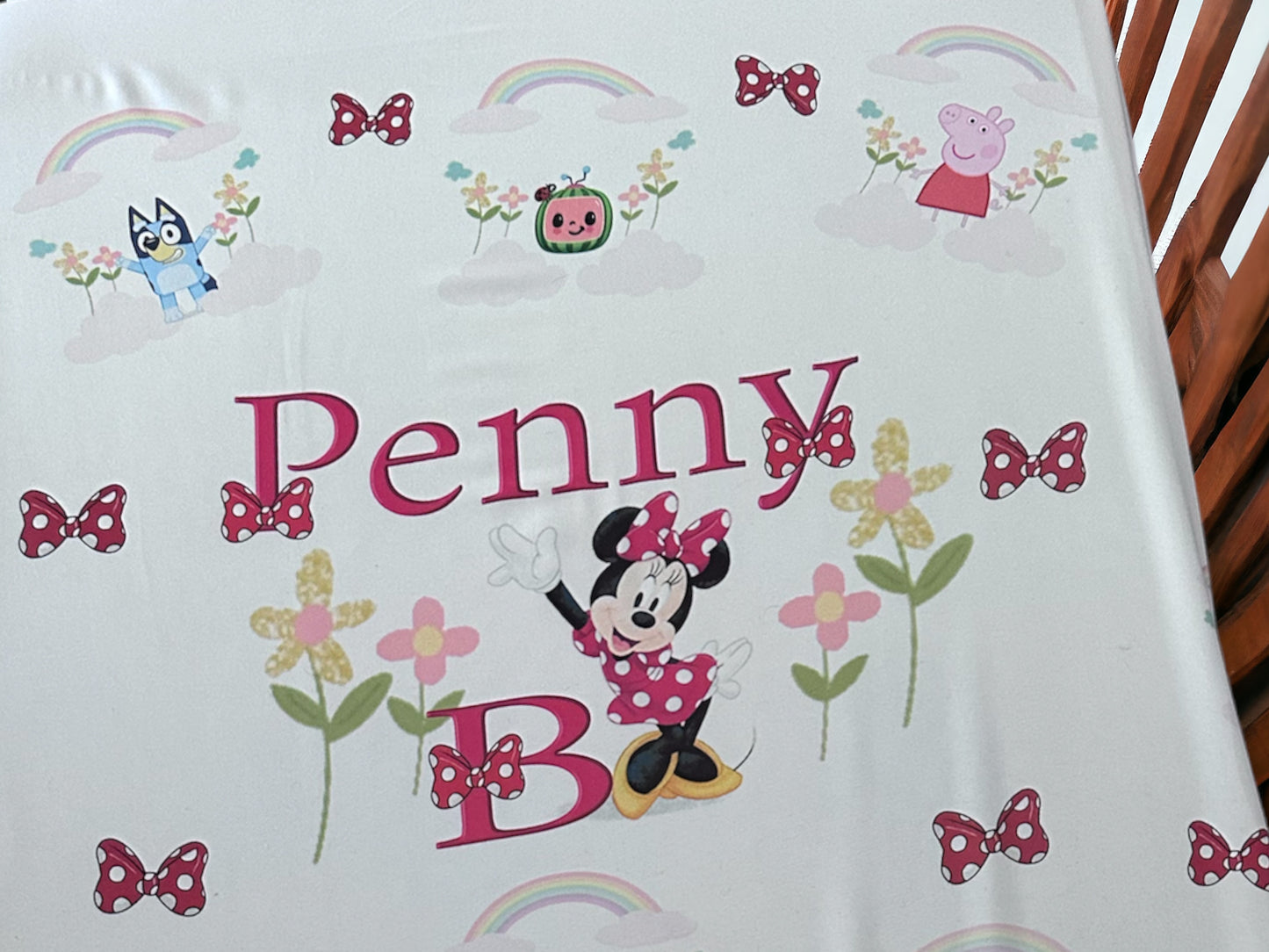Personalised baby blanket and sheets