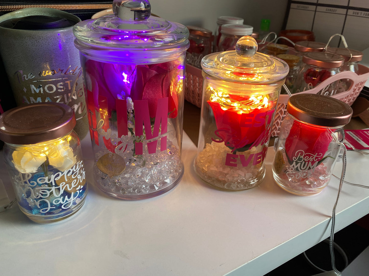 Flower/fairy Jar with optional lights